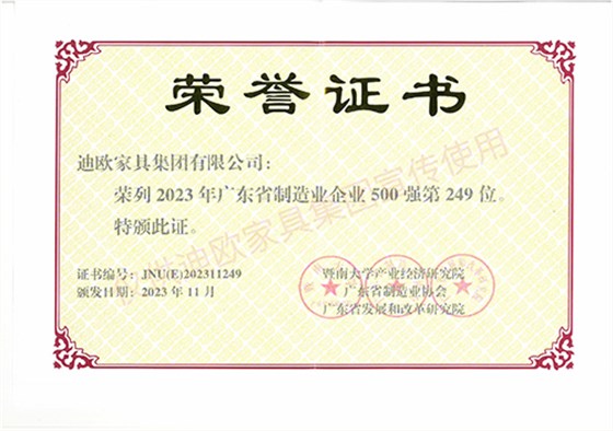 廣東省制造業(yè)企業(yè)500強-2023年