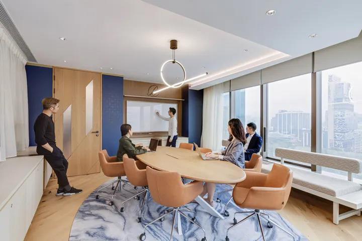 高端酒類公司辦公家具定制設計_迪歐家具